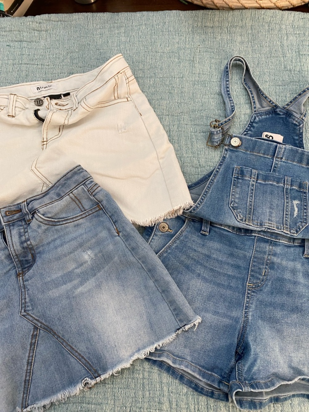 Girls size 12 Bundle- 3 pieces SO overalls and Tractr jean skorts